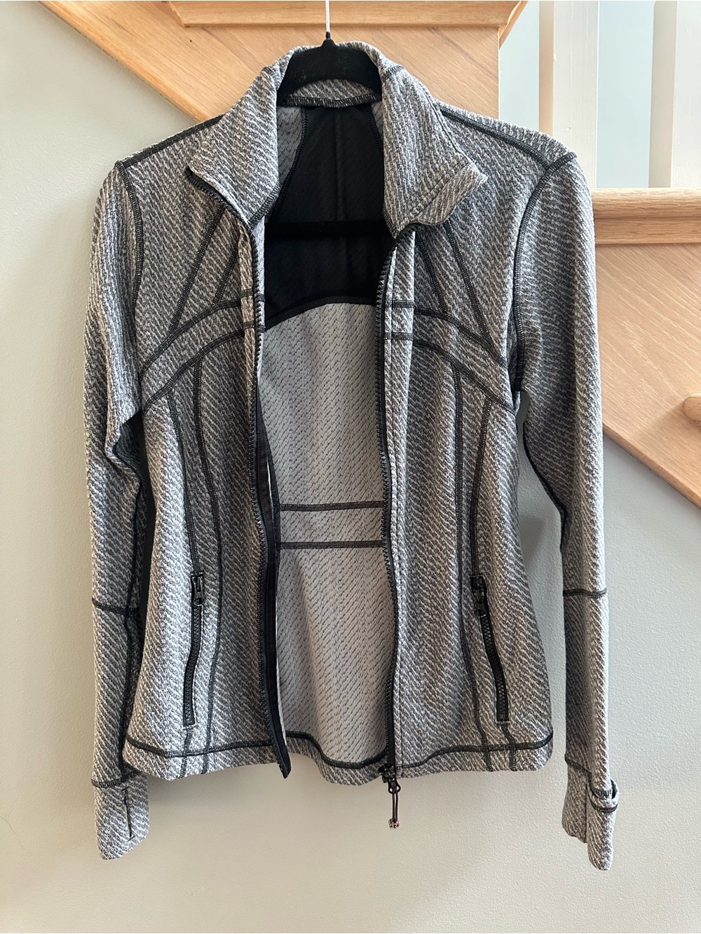 lululemon athletica Gray Textured Full-Zip Define Jacket